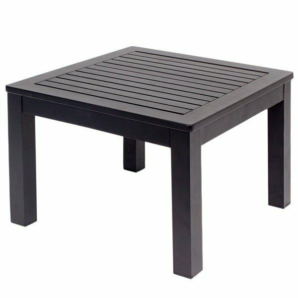 Bfm Seating Belmar Black Aluminum End Table 163PH6105BL